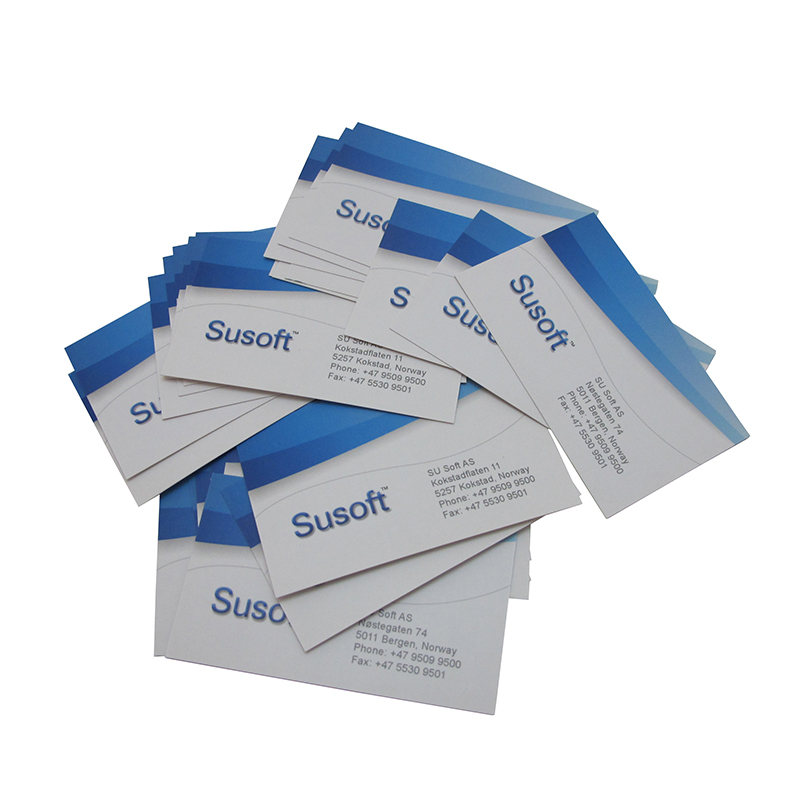 Blue Custom Business Cards with Your Logo